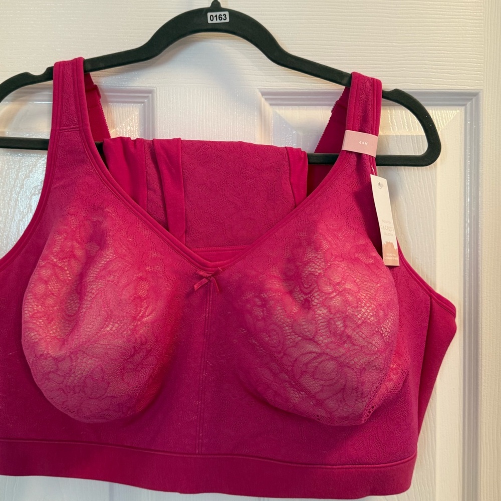 Hot Pink Unlined Full Coverage No-Wire Bra